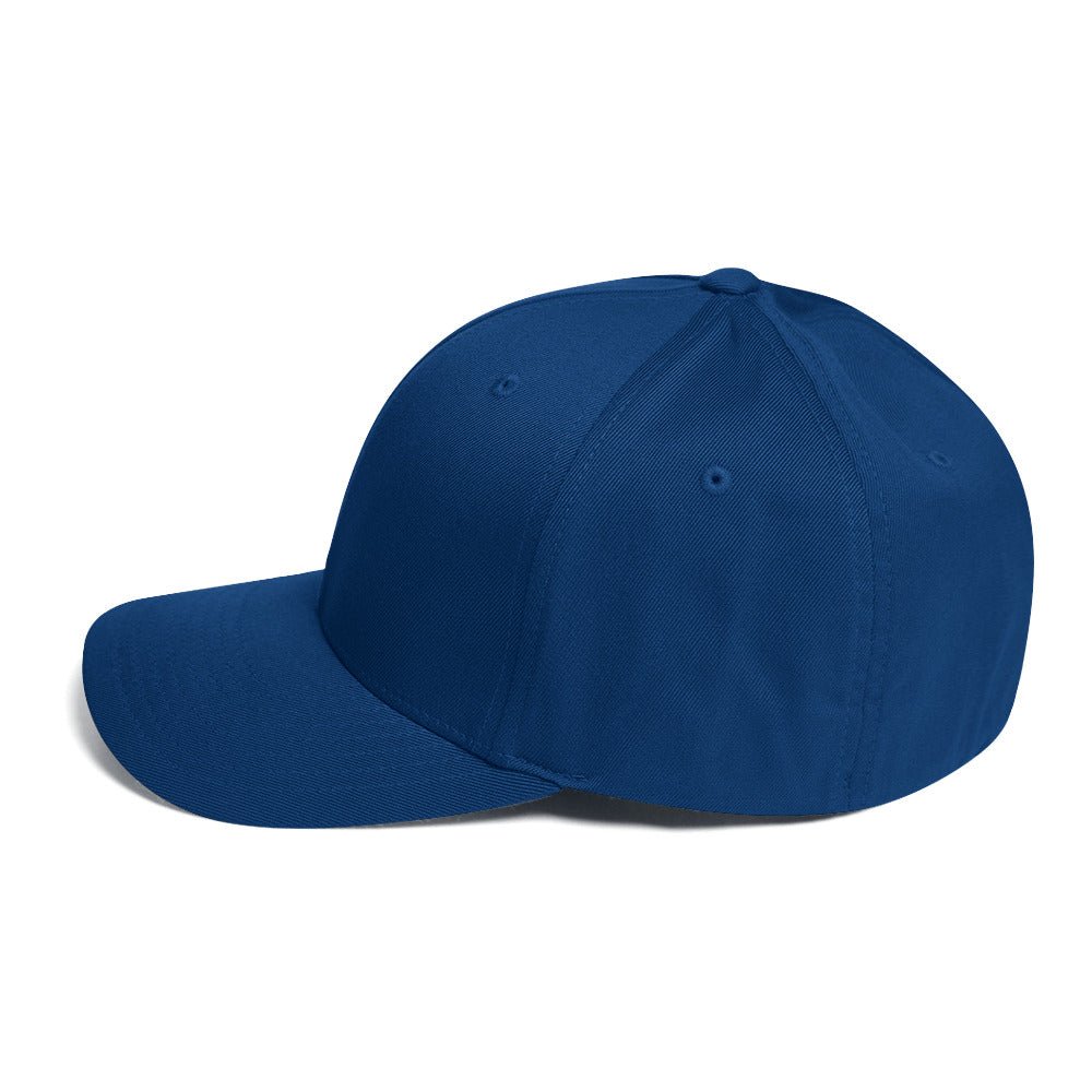 Black Square Match Flexfit Hat - Blue - S/M