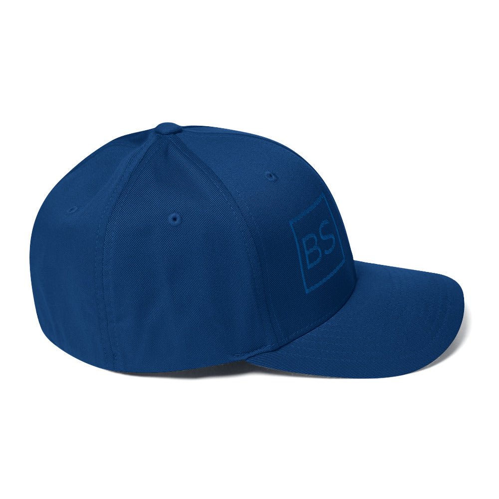 Black Square Match Flexfit Hat - Blue - S/M