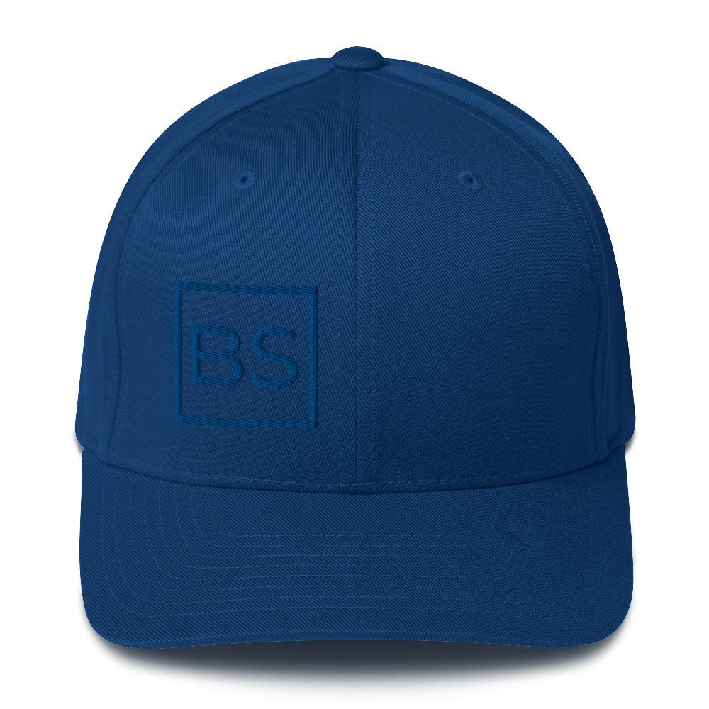 Black Square Match Flexfit Hat - Blue - S/M