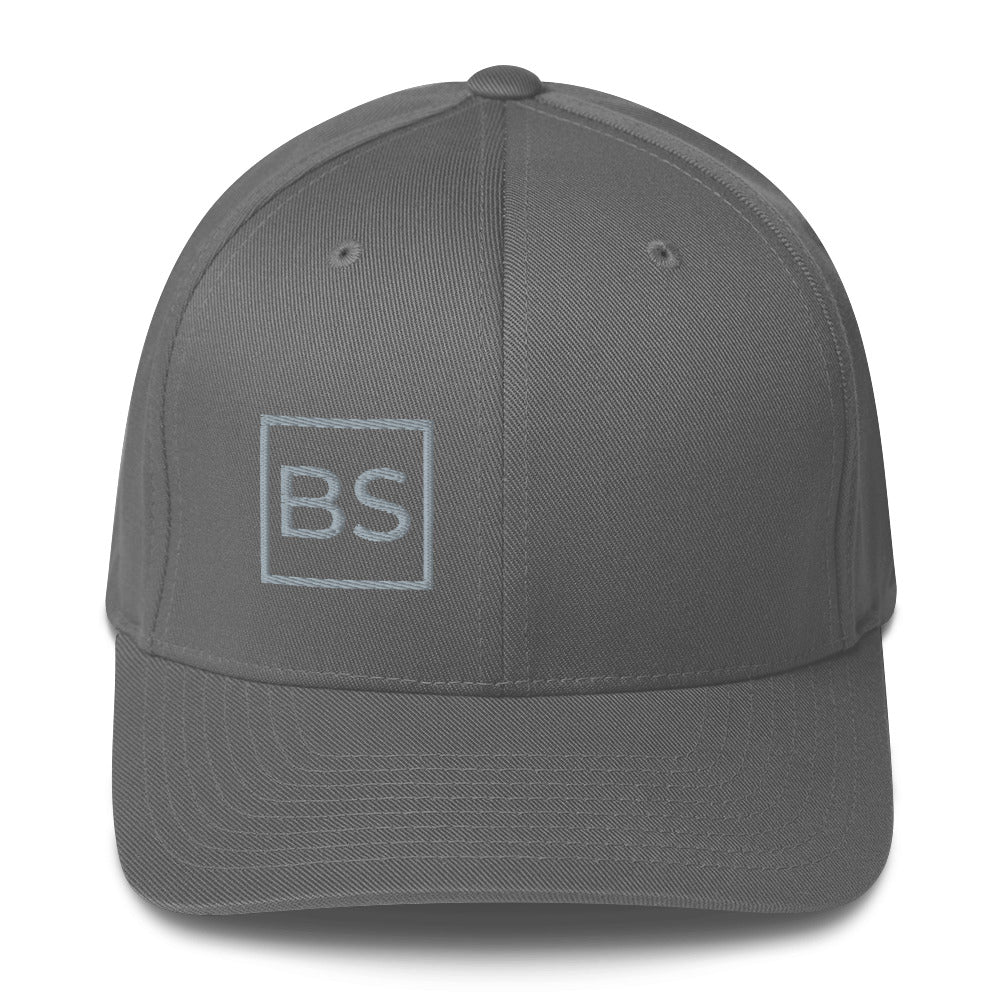 Black Square Match Flexfit Hat - Grey - S/M