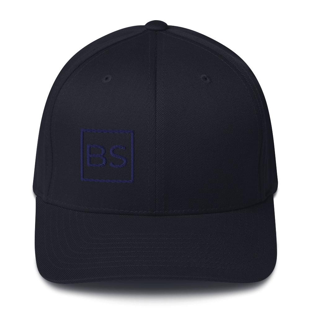 Black Square Match Flexfit Hat - Navy - S/M