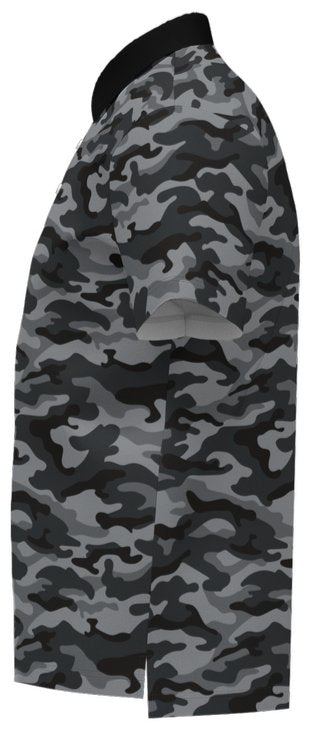 Black Square OPS Black Camo Lightweight Polo - S - 