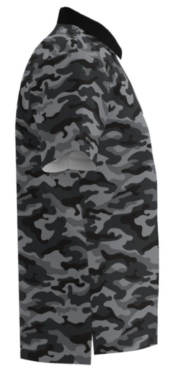 Black Square OPS Black Camo Lightweight Polo - S - 