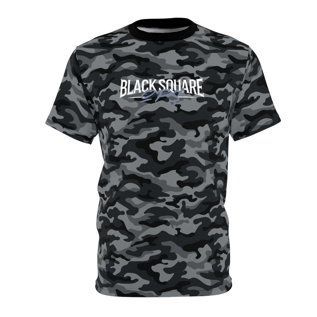 Black Square OPS Black Camo T - Black stitching - 4 oz.