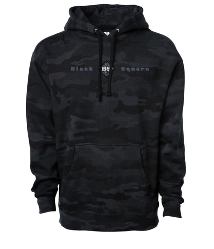 Black Square Ops Heavyweight Camo Hoodie - Black Camo - xs