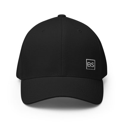 Black Square Structured Twill Cap - Black - S/M