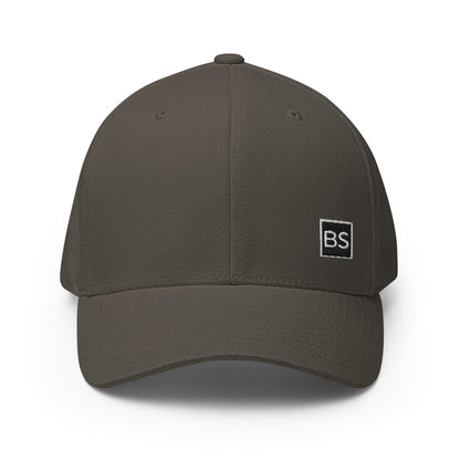 Black Square Structured Twill Cap - Dark Grey - S/M