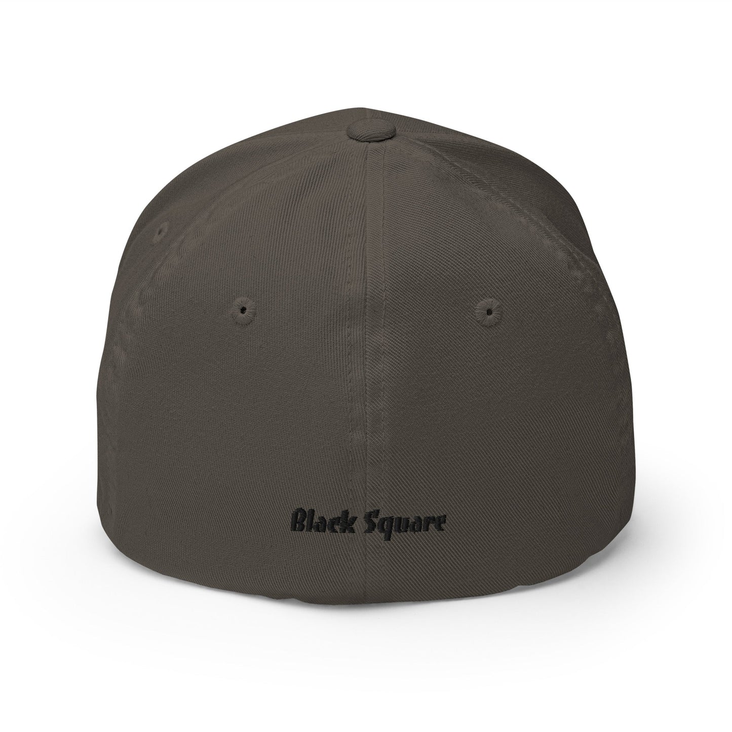 Black Square Structured Twill Cap - Dark Grey - S/M