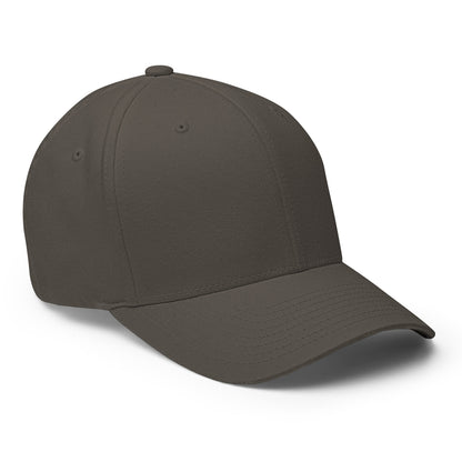 Black Square Structured Twill Cap - Dark Grey - S/M
