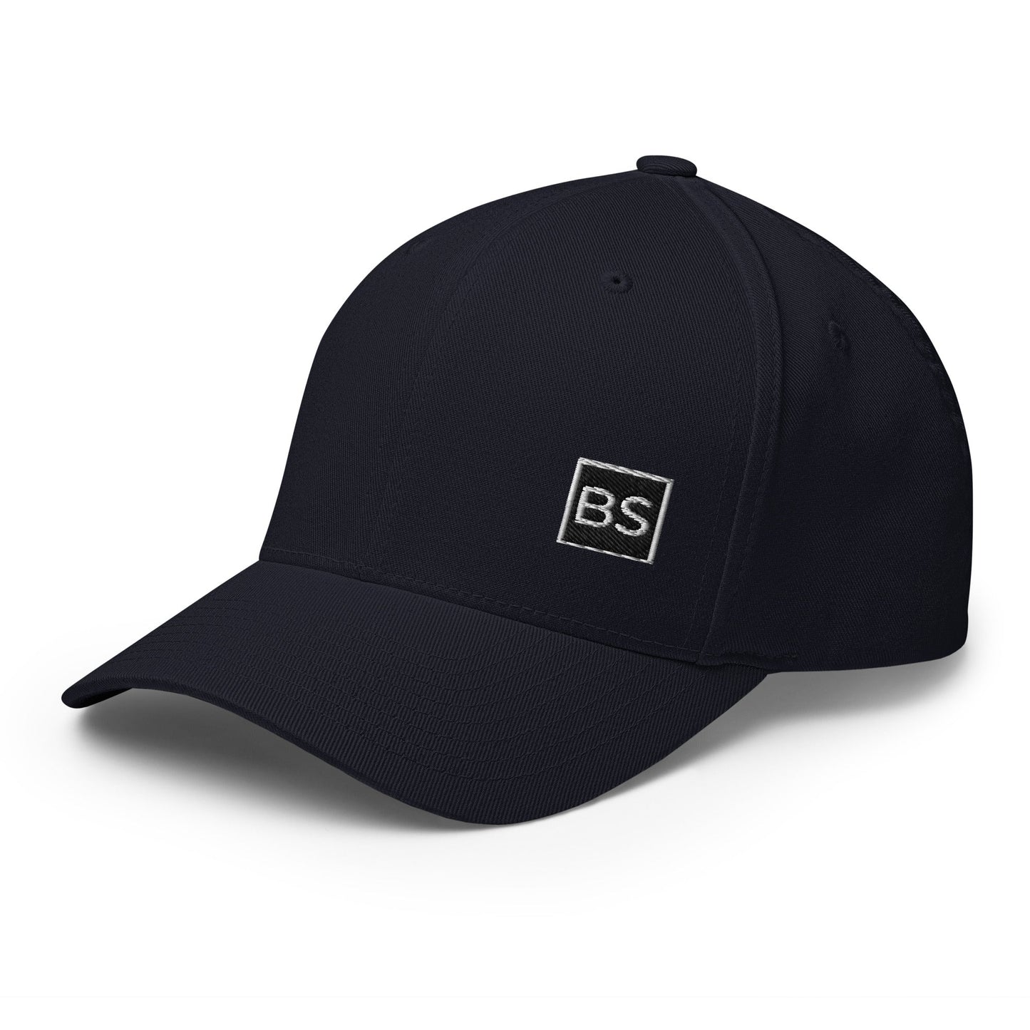 Black Square Structured Twill Cap - Dark Navy - S/M