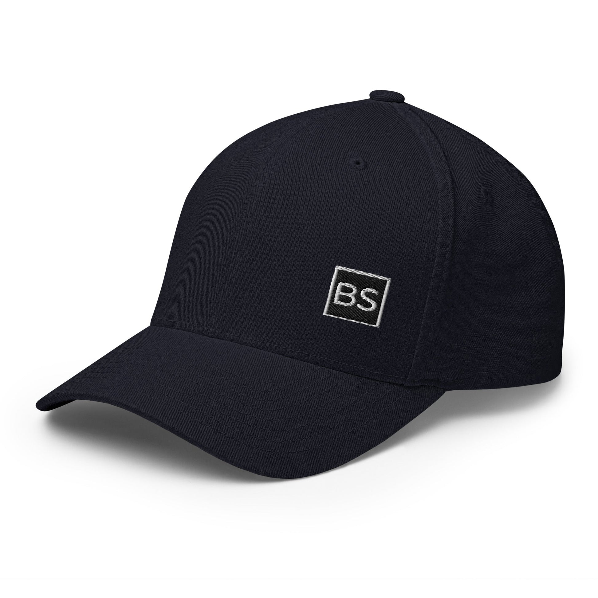 Black Square Structured Twill Cap - Dark Navy - S/M