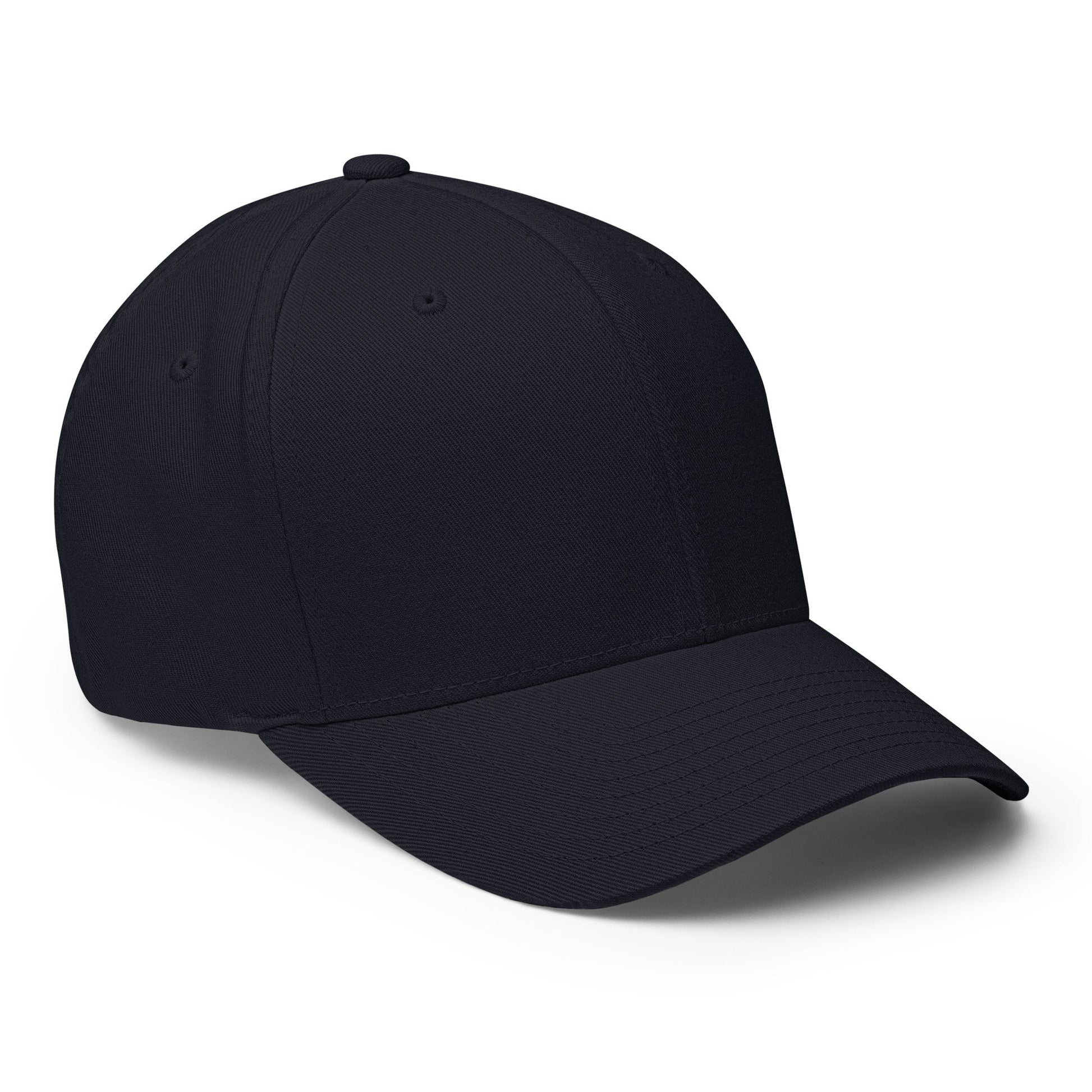 Black Square Structured Twill Cap - Dark Navy - S/M