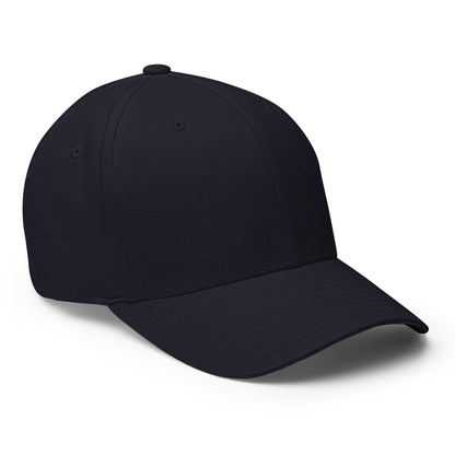 Black Square Structured Twill Cap - Dark Navy - S/M