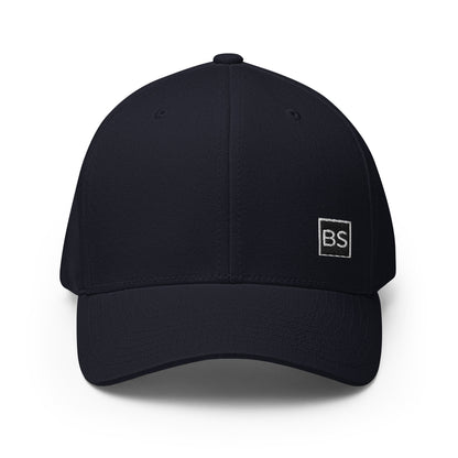 Black Square Structured Twill Cap - Dark Navy - S/M