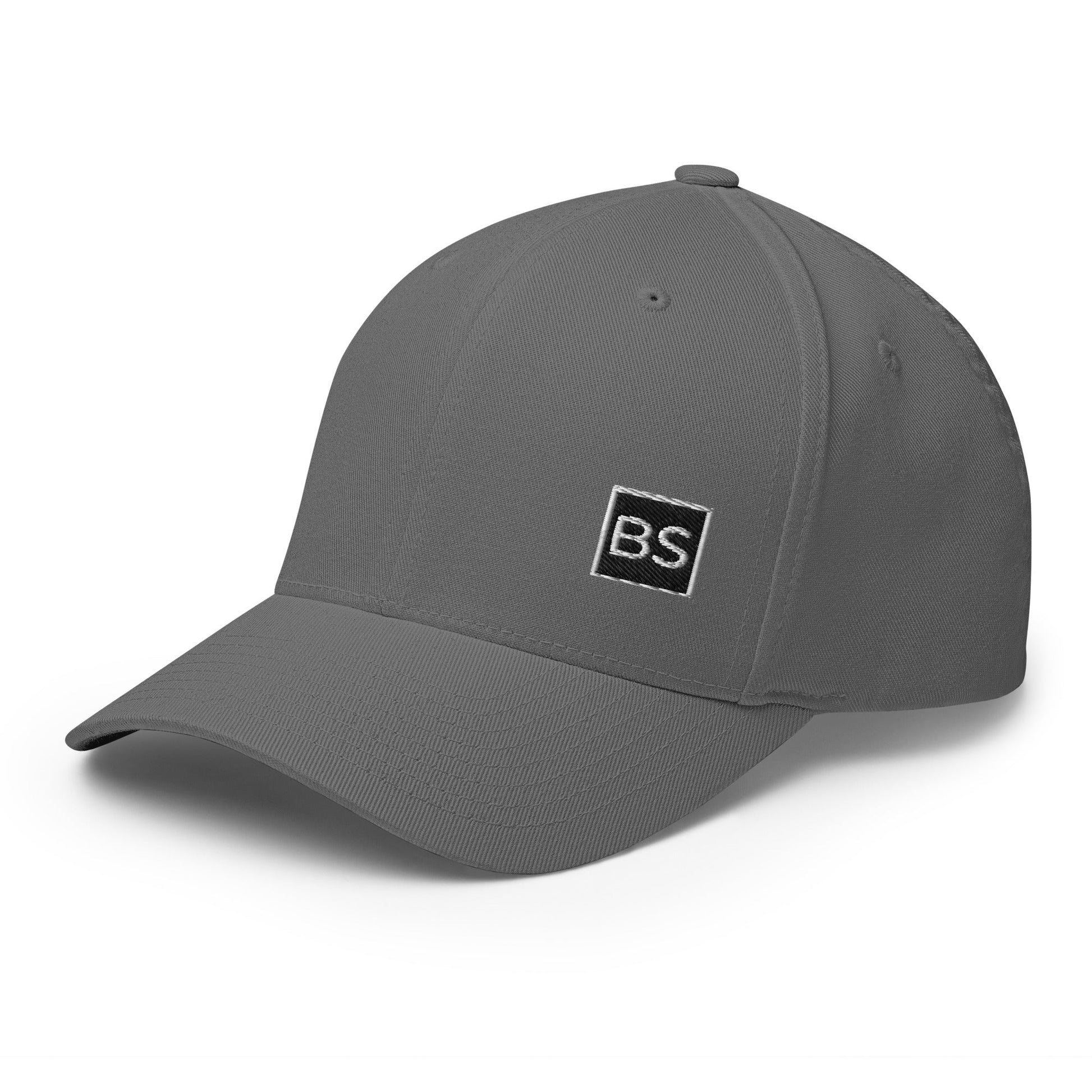 Black Square Structured Twill Cap - Grey - S/M