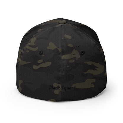 Black Square Structured Twill Cap - Multicam Black - S/M
