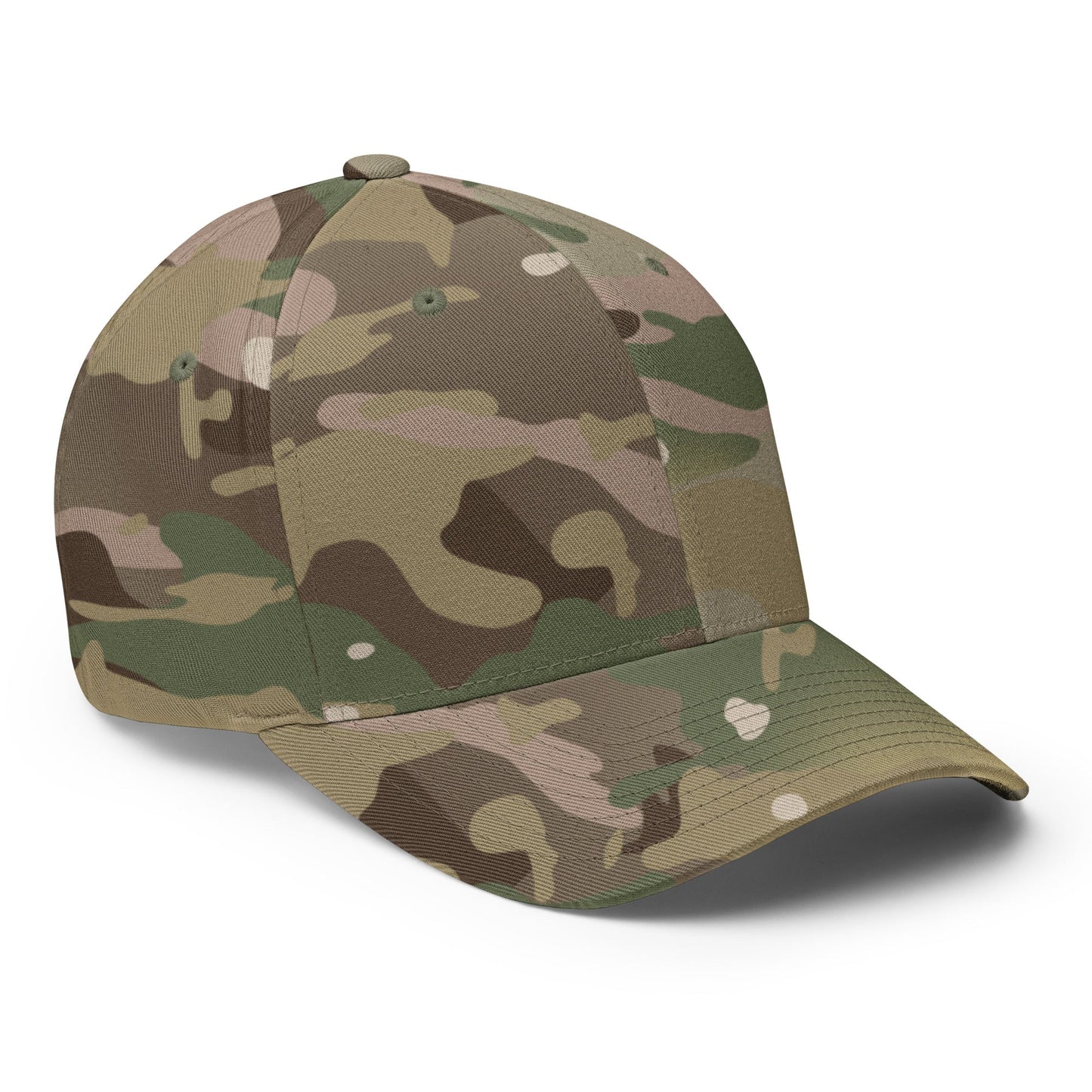 Black Square Structured Twill Cap - Multicam Green - S/M