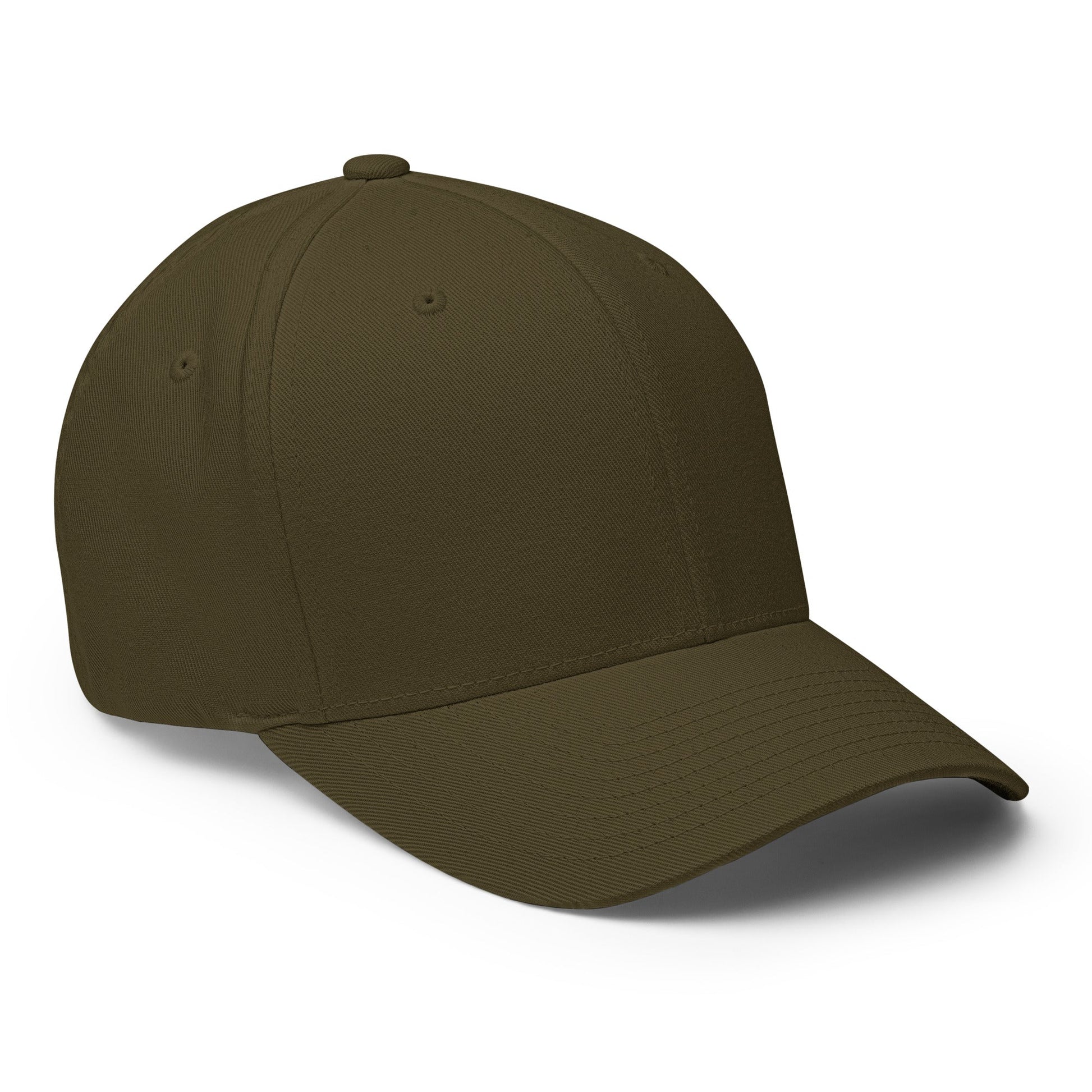 Black Square Structured Twill Cap - Olive - S/M