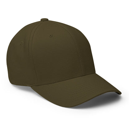 Black Square Structured Twill Cap - Olive - S/M