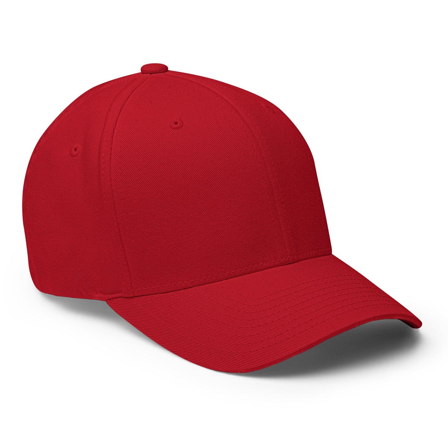Black Square Structured Twill Cap - Red - S/M
