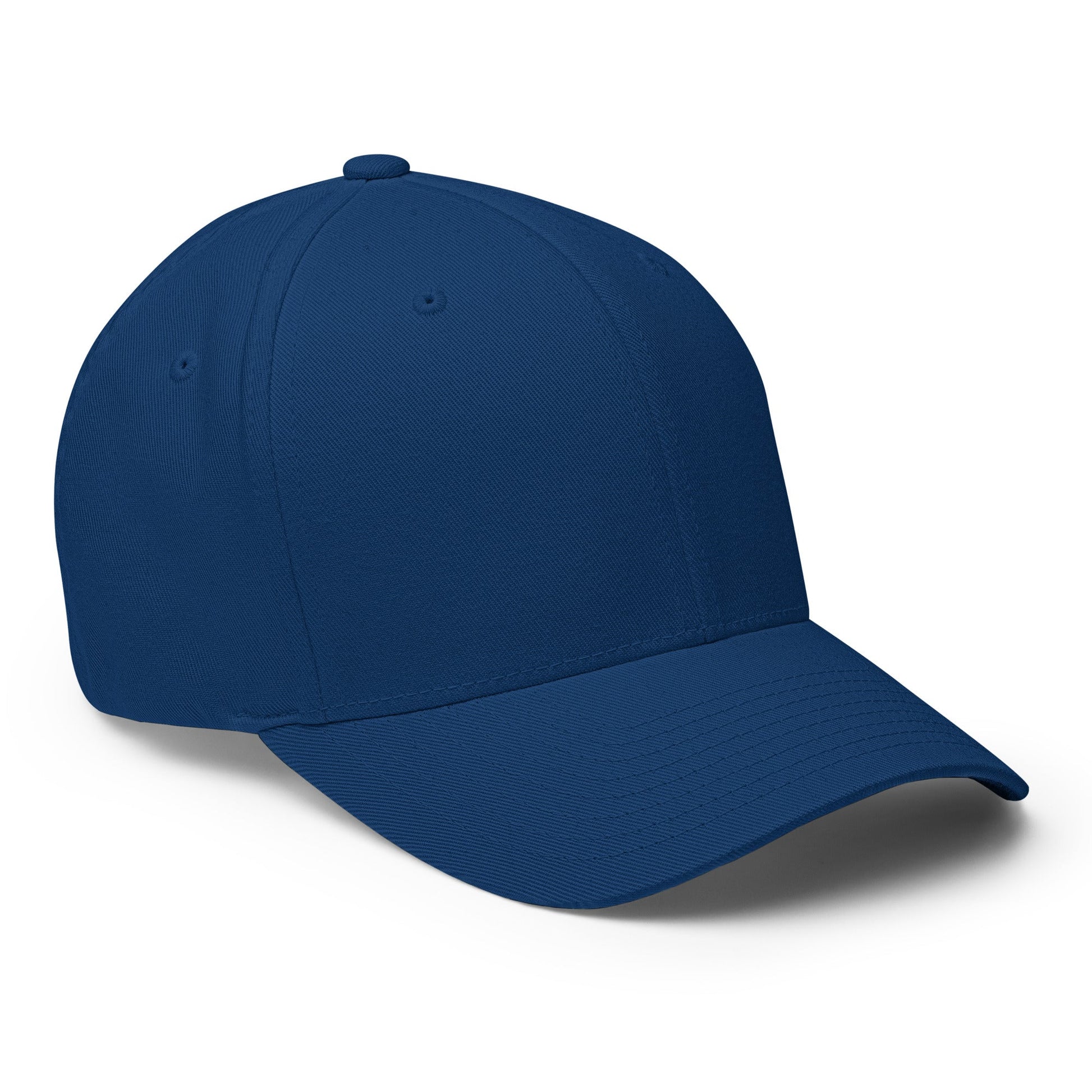 Black Square Structured Twill Cap - Royal Blue - S/M