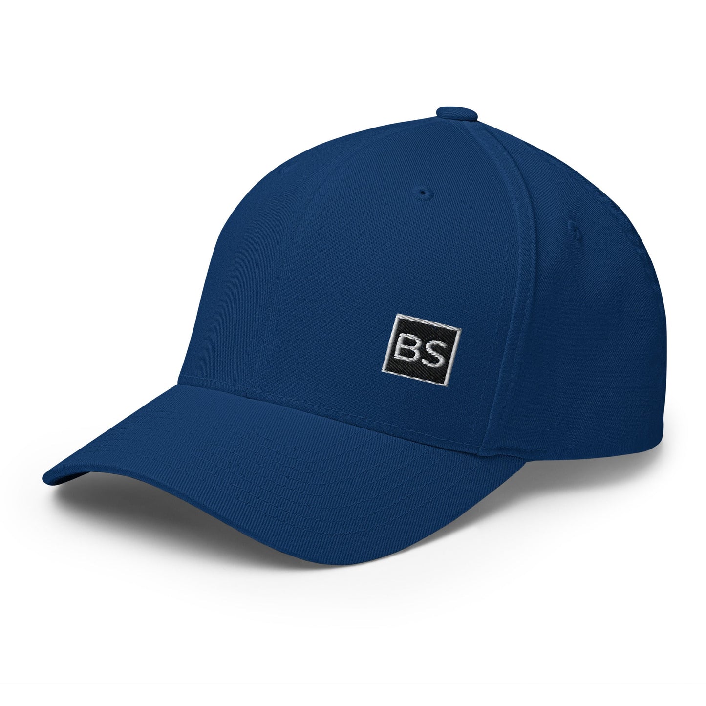 Black Square Structured Twill Cap - Royal Blue - S/M