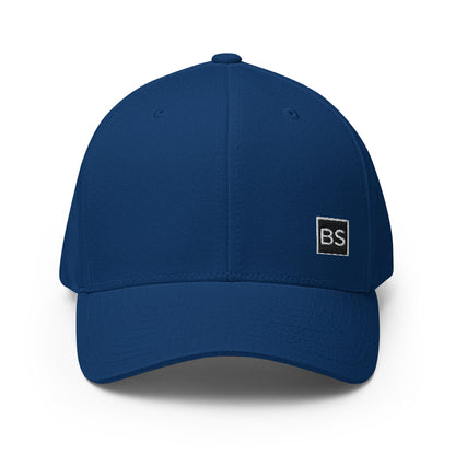 Black Square Structured Twill Cap - Royal Blue - S/M