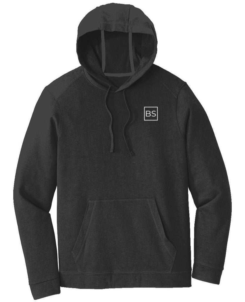 Black Square Triblend Fleece Hooded Pullover - Black Triad Solid - xs