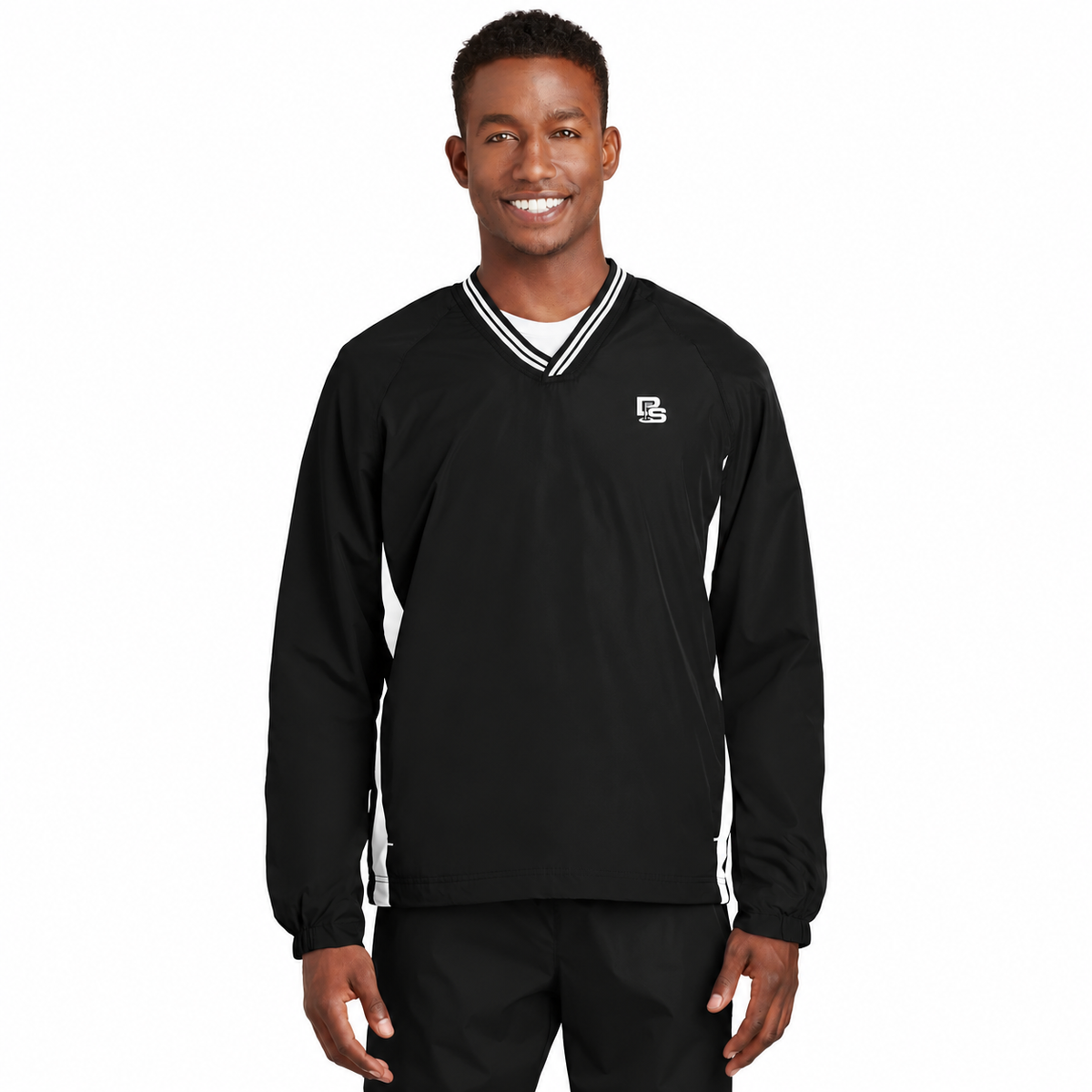 Black Square Golf Men’s V-Neck Wind Shirt