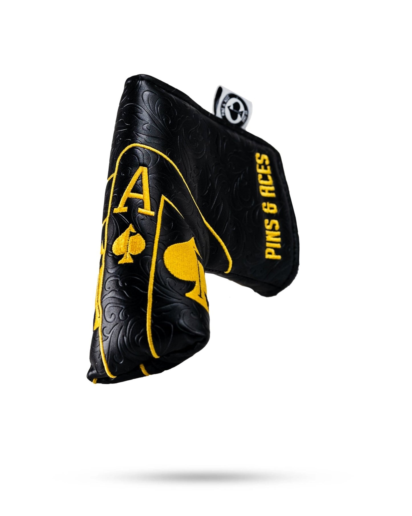 Black/Gold Ace of Spades - Blade Putter Cover - Pins and Aces