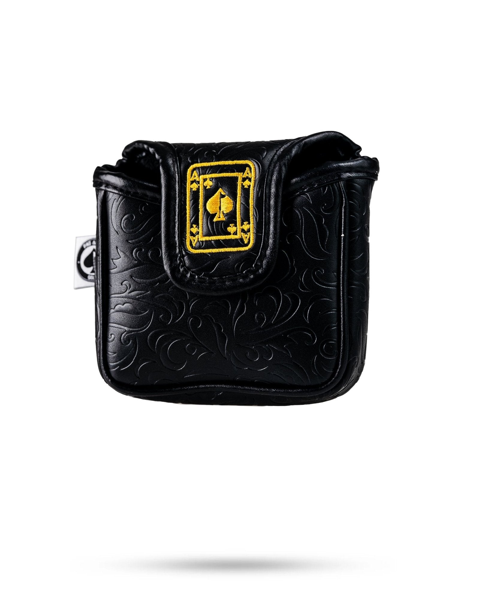 Black/Gold Ace of Spades - Mallet Putter Cover - Pins and Aces