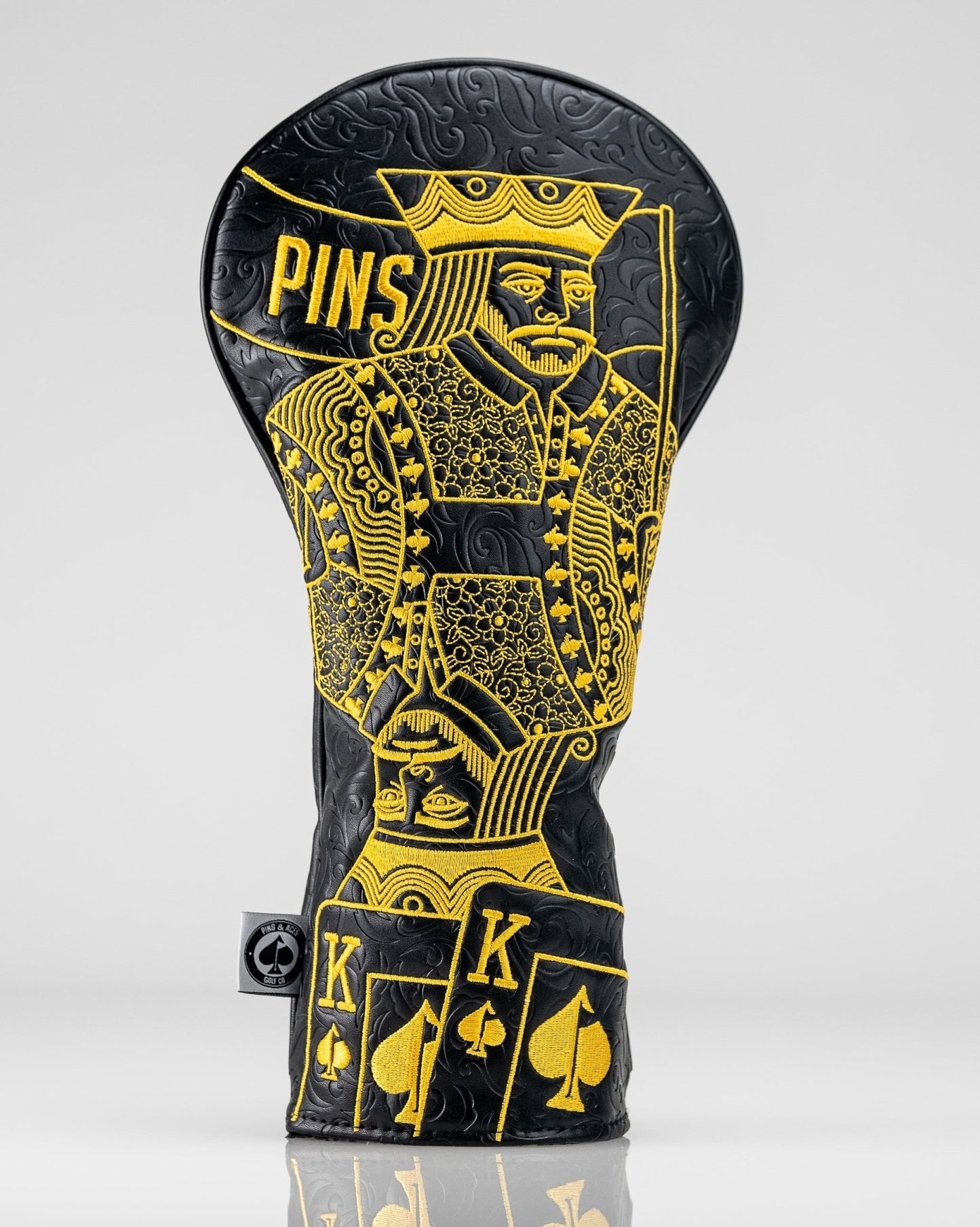Black/Gold King of Spades - Driver Cover - Pins and Aces