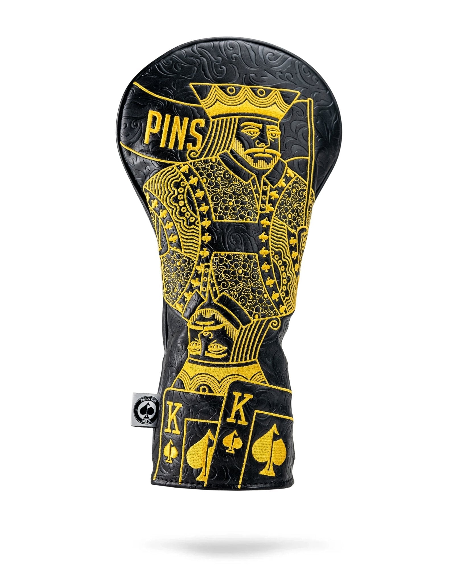 Black/Gold King of Spades - Driver Cover - Pins and Aces