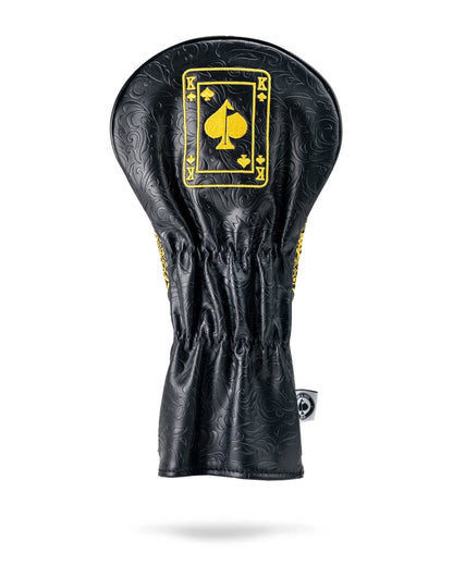 Black/Gold King of Spades - Driver Cover - Pins and Aces