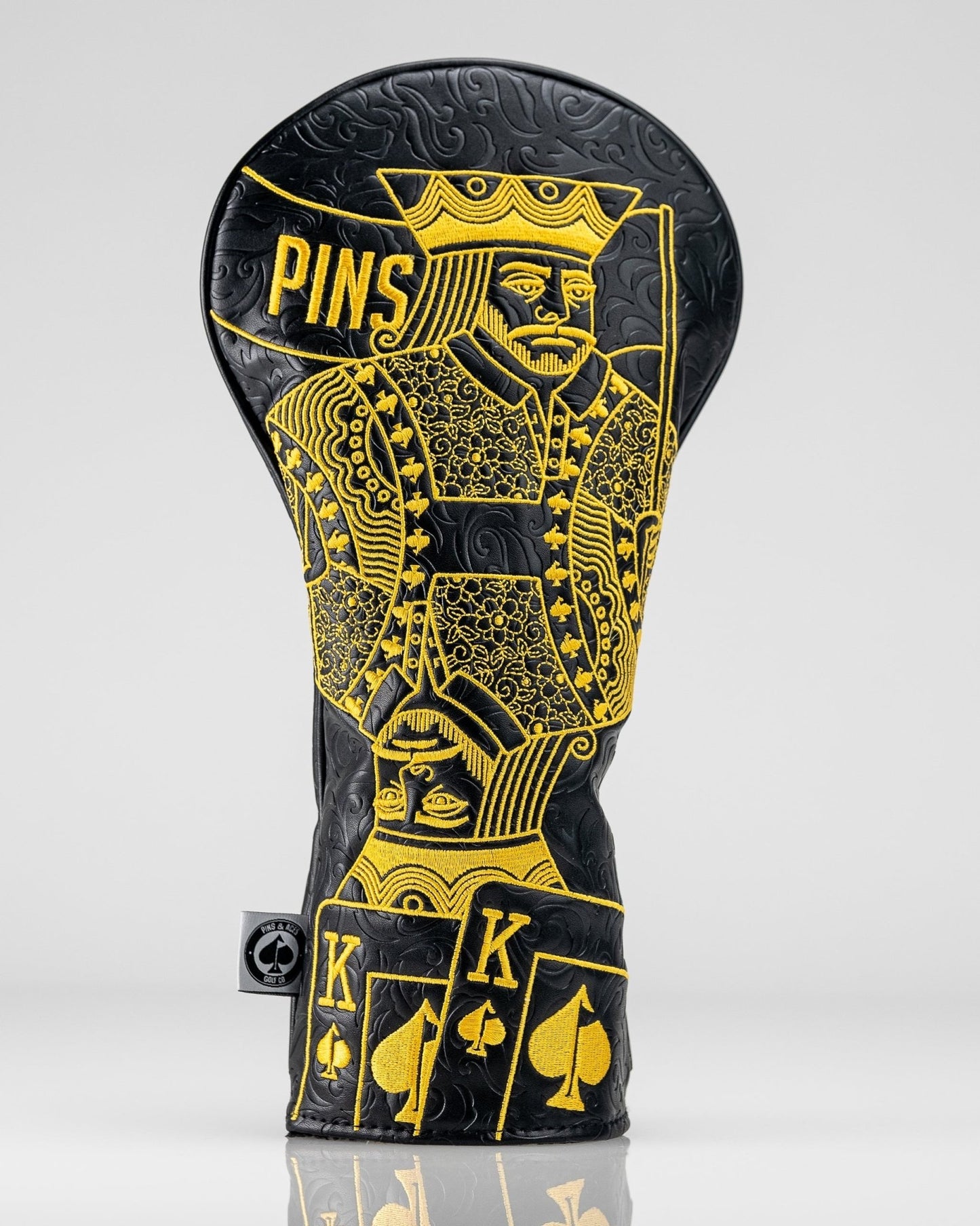 Black/Gold King of Spades - Driver Cover - Pins and Aces