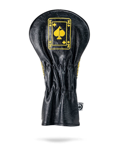 Black/Gold King of Spades - Driver Cover - Pins and Aces