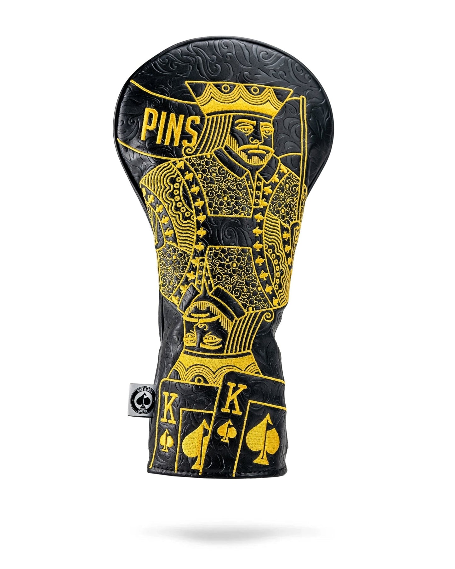 Black/Gold King of Spades - Driver Cover - Pins and Aces
