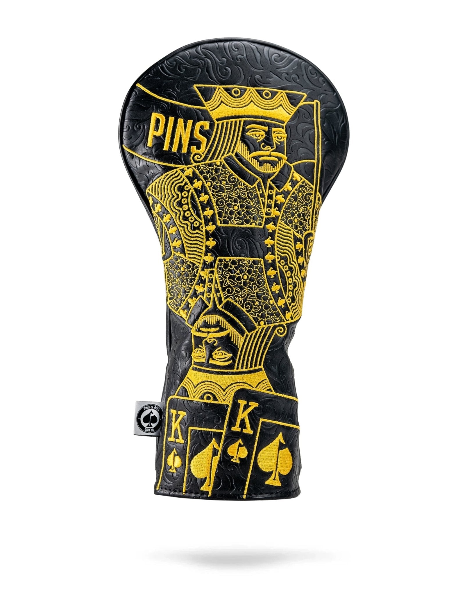 Black/Gold King of Spades - Driver Cover - Pins and Aces