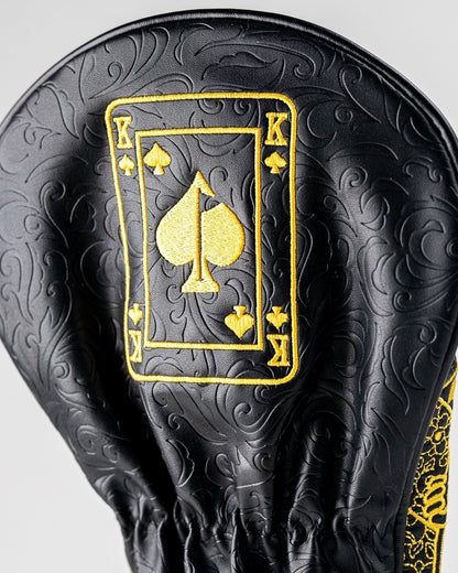Black/Gold King of Spades - Driver Cover - Pins and Aces