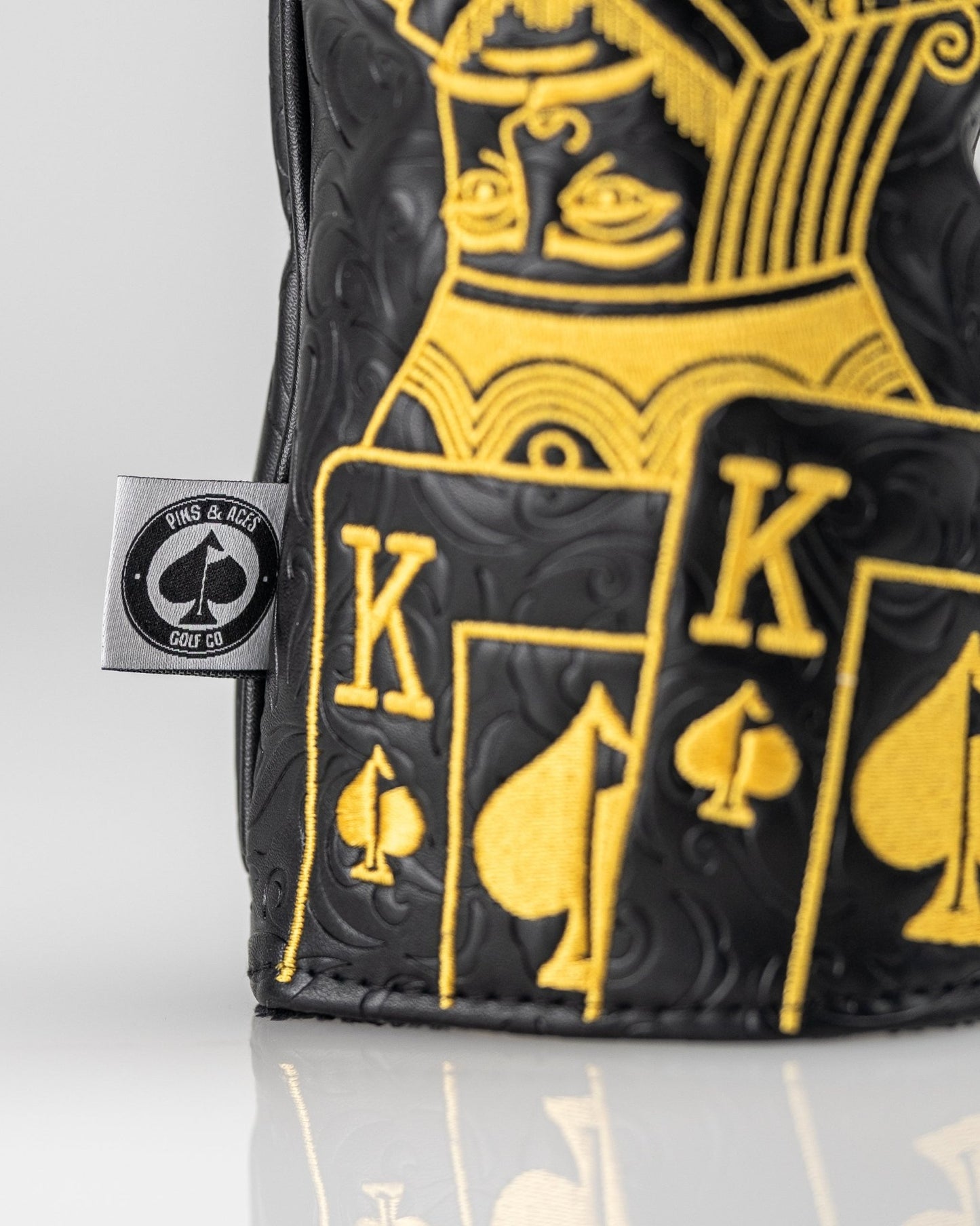 Black/Gold King of Spades - Driver Cover - Pins and Aces