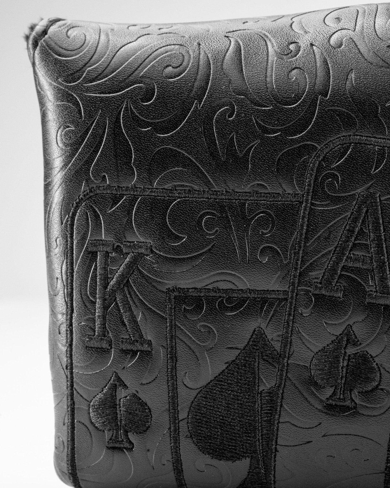 Blackout Ace of Spades - Center Shaft Mallet Putter Cover - Pins and Aces