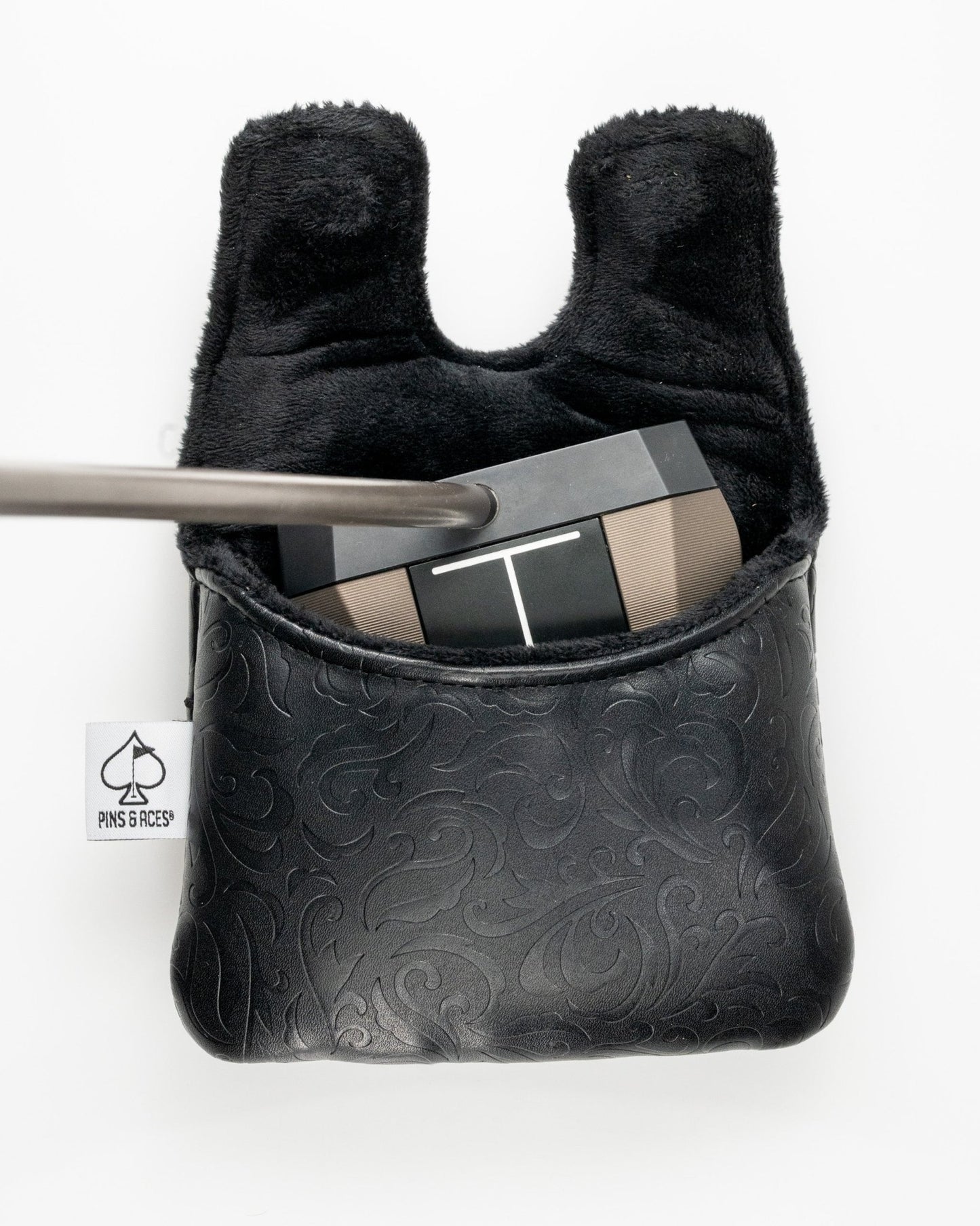 Blackout Ace of Spades - Center Shaft Mallet Putter Cover - Pins and Aces