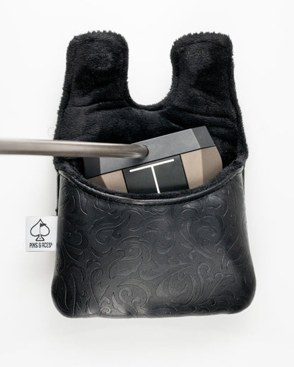 Blackout Ace of Spades - Center Shaft Mallet Putter Cover - Pins and Aces
