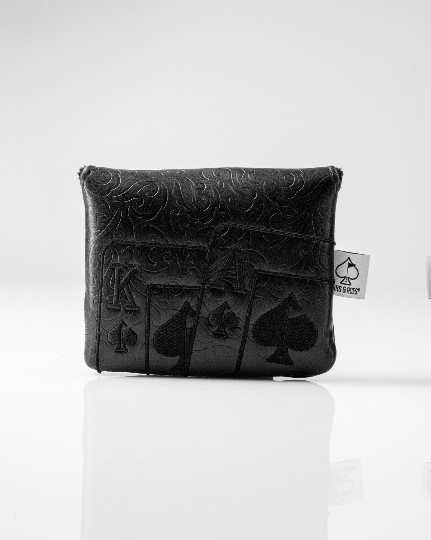 Blackout Ace of Spades - Center Shaft Mallet Putter Cover - Pins and Aces
