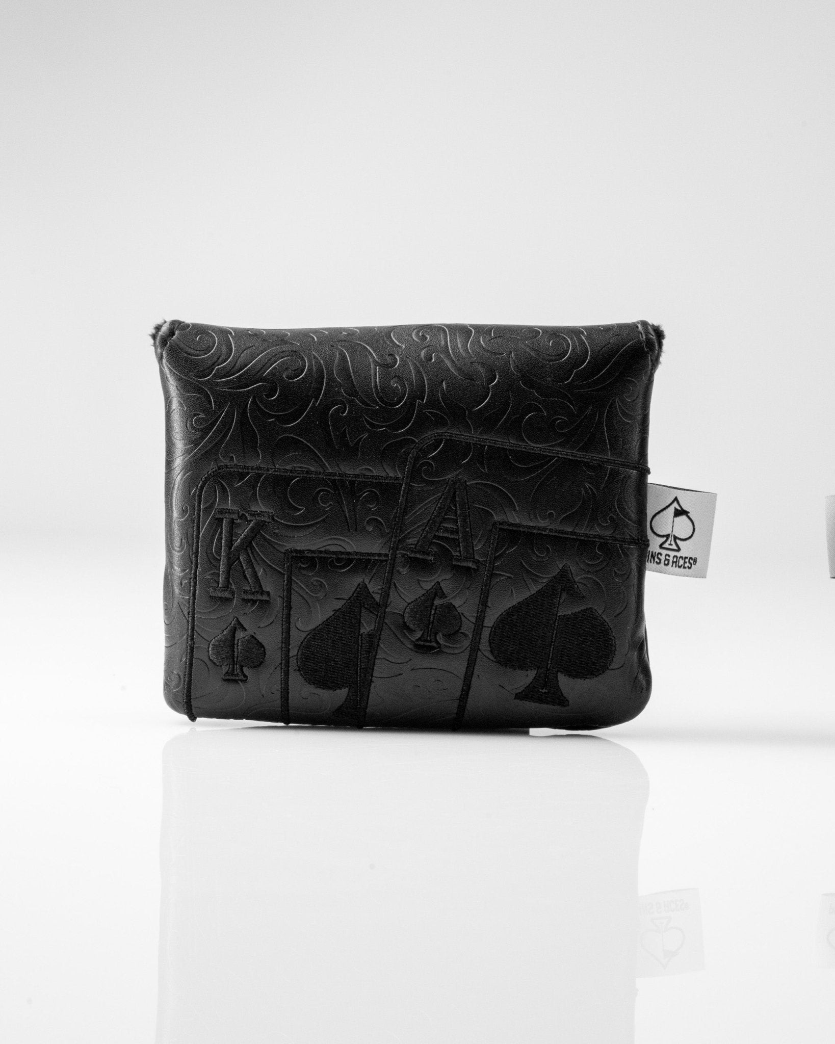 Blackout Ace of Spades - Center Shaft Mallet Putter Cover - Pins and Aces