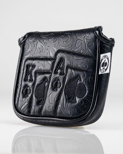 Blackout Ace of Spades - Mallet Putter Cover - Pins and Aces