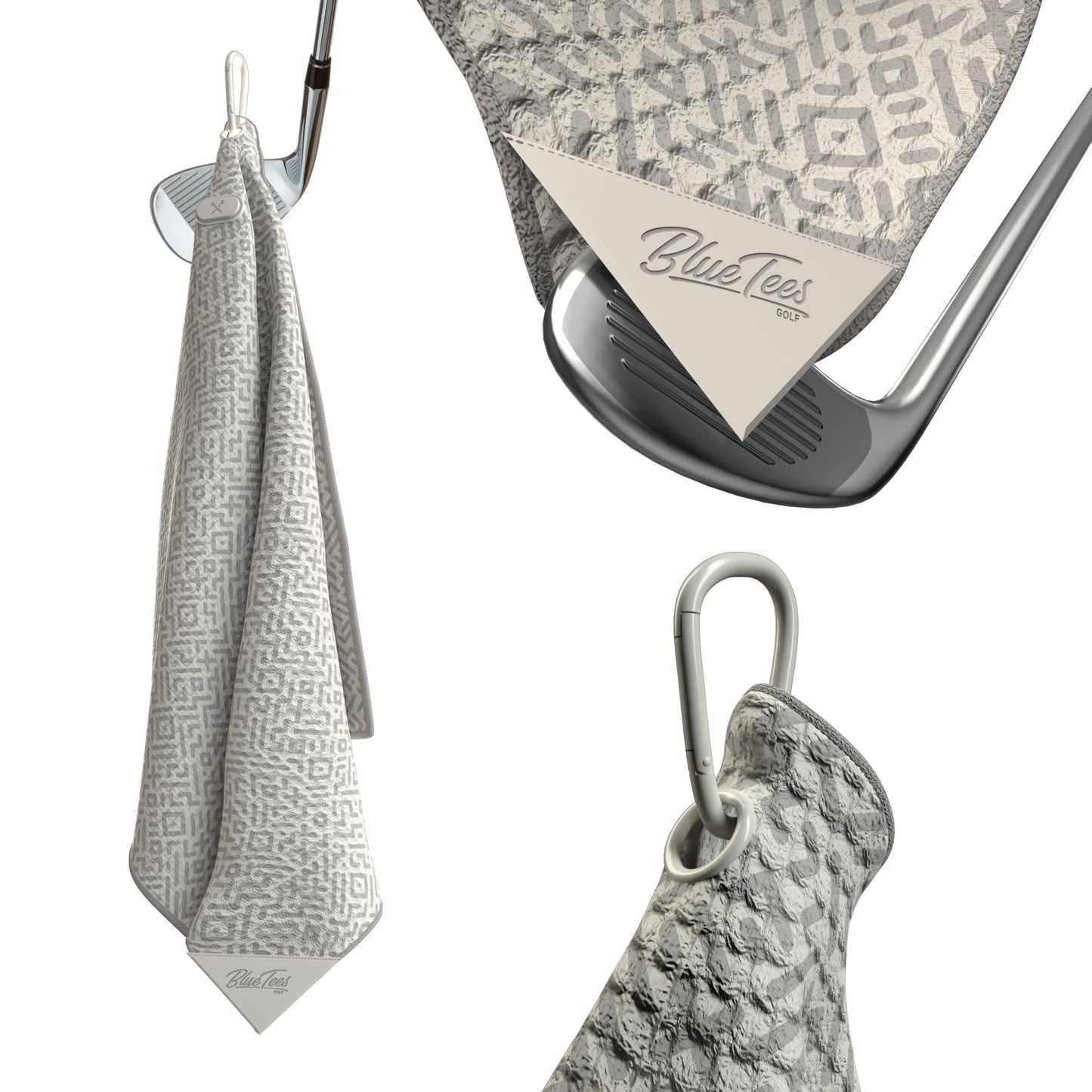 Blue Tees Golf Premium Magnetic Towel - Bag Towel 18x18" - Aztec Sand