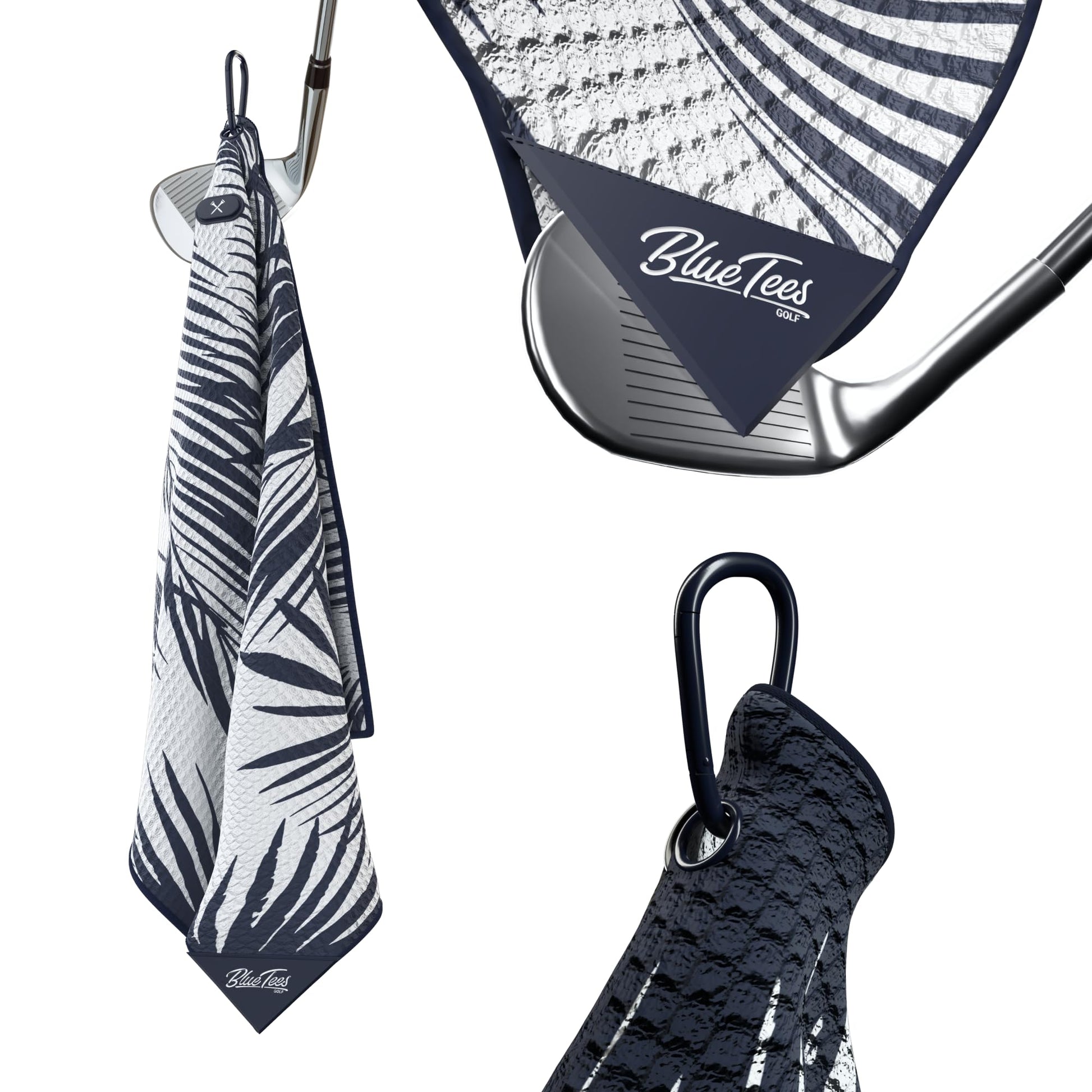 Blue Tees Golf Premium Magnetic Towel - Caddy Towel 18x36" - Palm