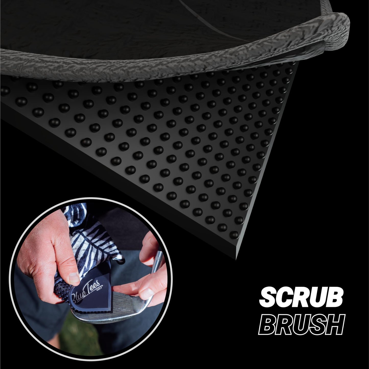 Blue Tees Golf Premium Magnetic Towel - Caddy Towel 18x36" - White