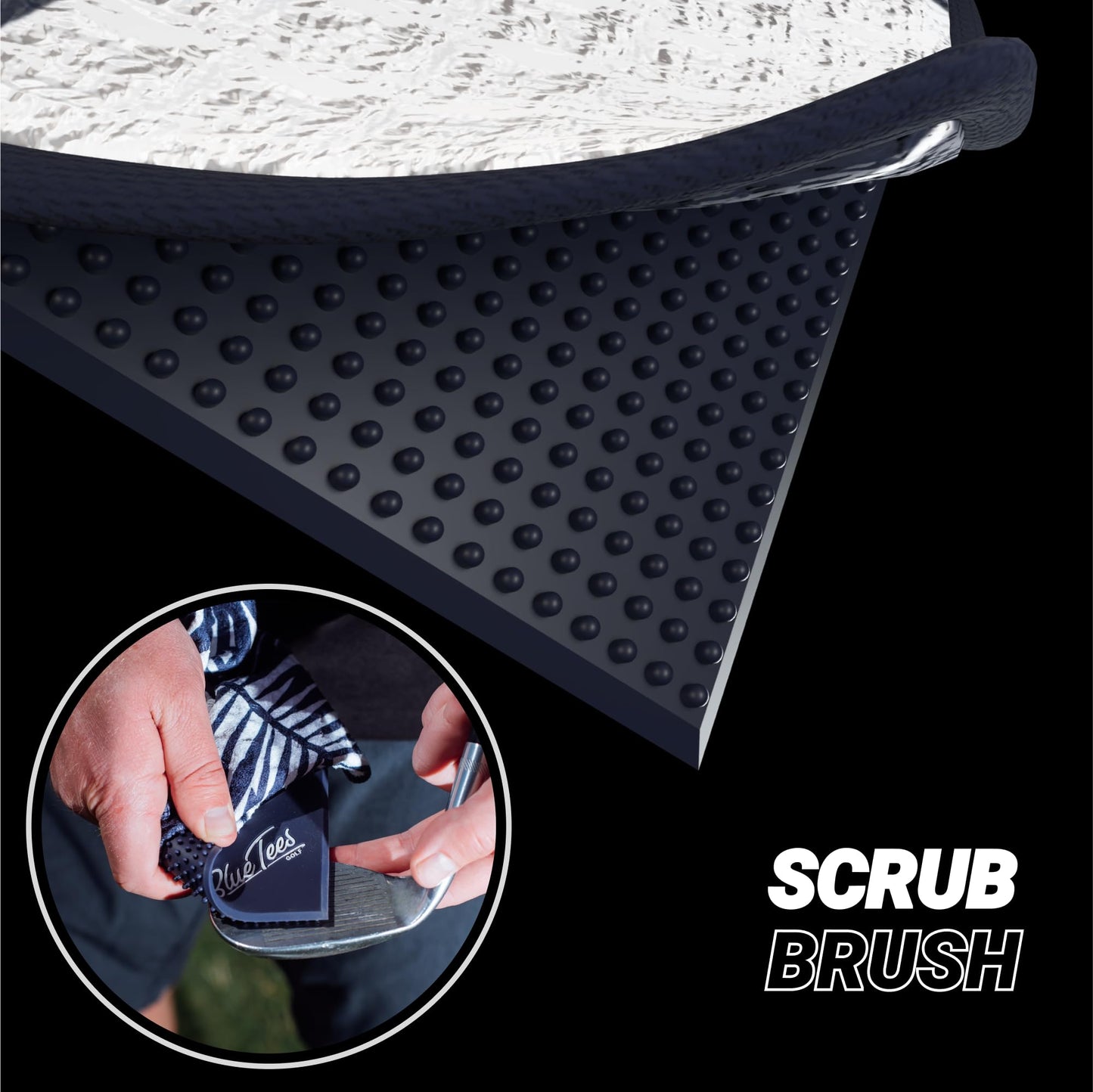 Blue Tees Golf Premium Magnetic Towel - Caddy Towel 18x36" - White